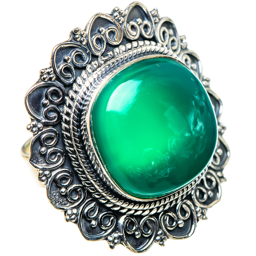 Green Onyx Rings handcrafted by Anasilvercos - RING94782