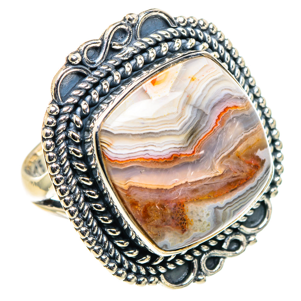 Crazy Lace Agate Rings handcrafted by Anasilvercos - RING94793
