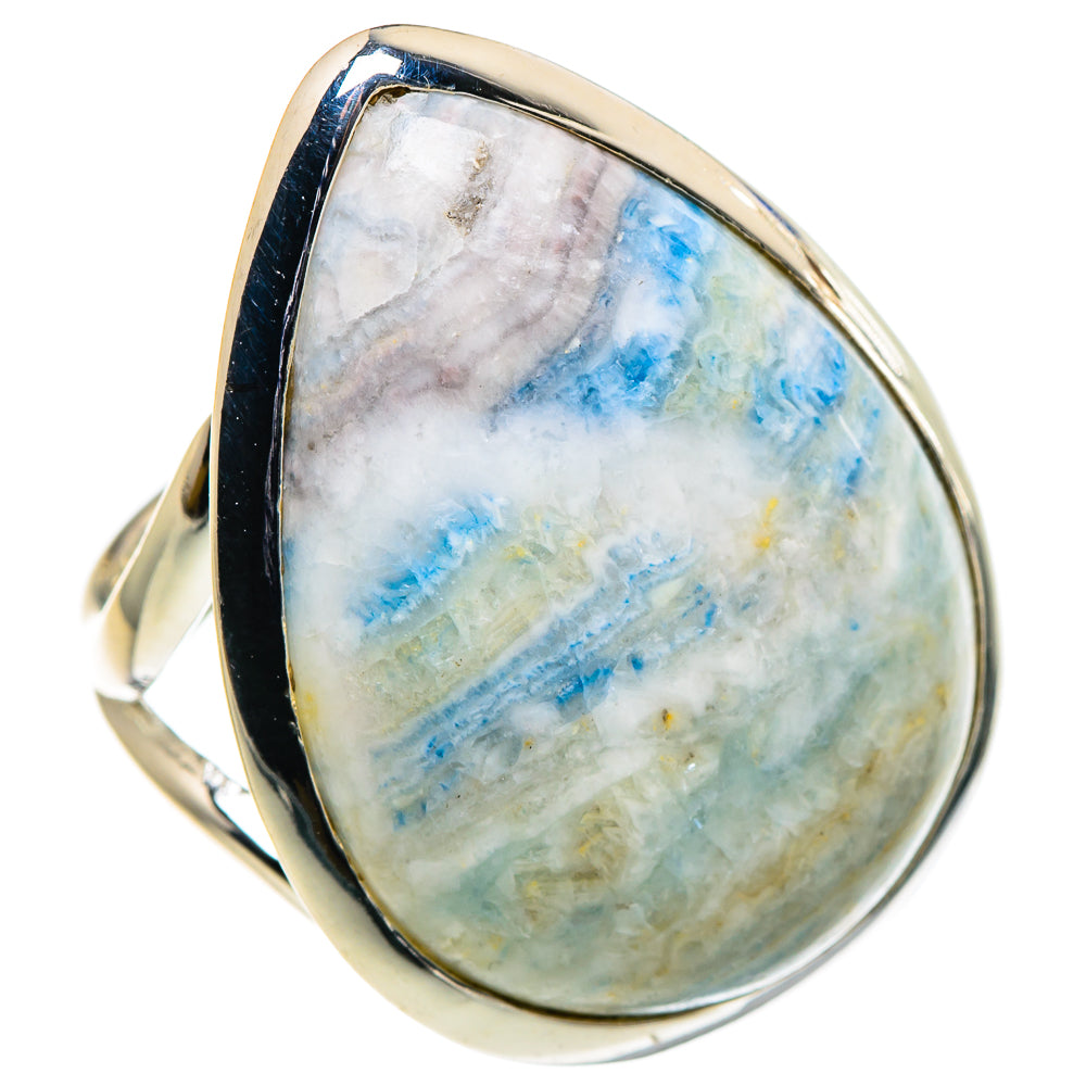 Blue Scheelite Rings handcrafted by Anasilvercos - RING94824