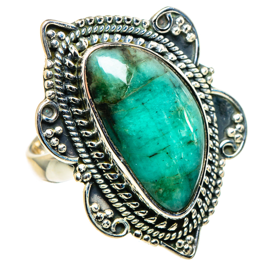 African Green Opal Rings handcrafted by Anasilvercos - RING94827