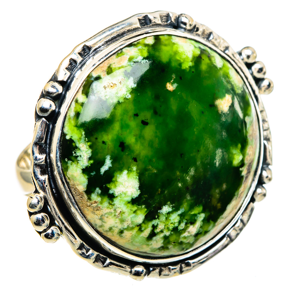 Australian Green Opal Rings handcrafted by Anasilvercos - RING94828