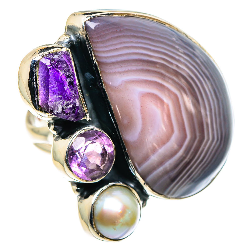 Botswana Agate Rings handcrafted by Anasilvercos - RING94836