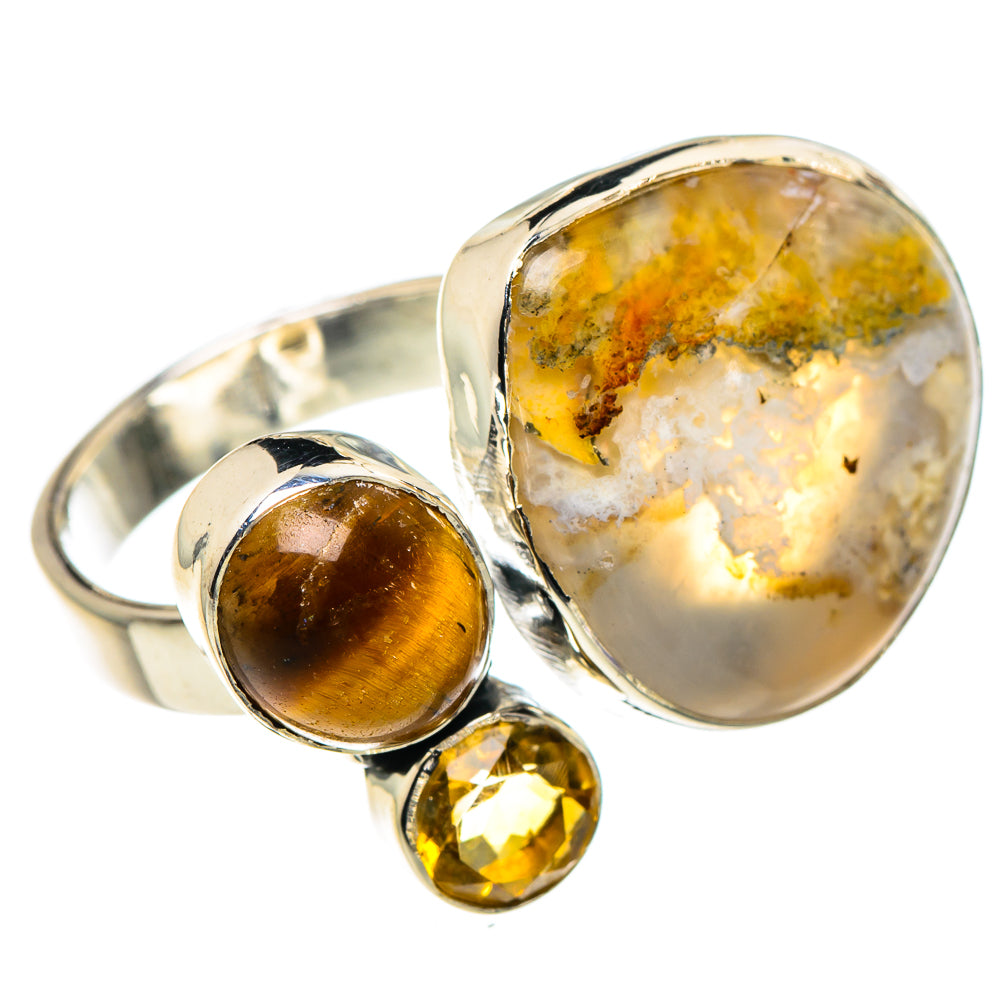Plume Agate Rings handcrafted by Anasilvercos - RING94845