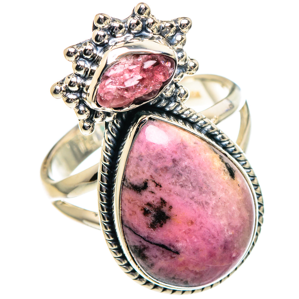 Rhodonite, Pink Tourmaline Rings handcrafted by Anasilvercos - RING94878