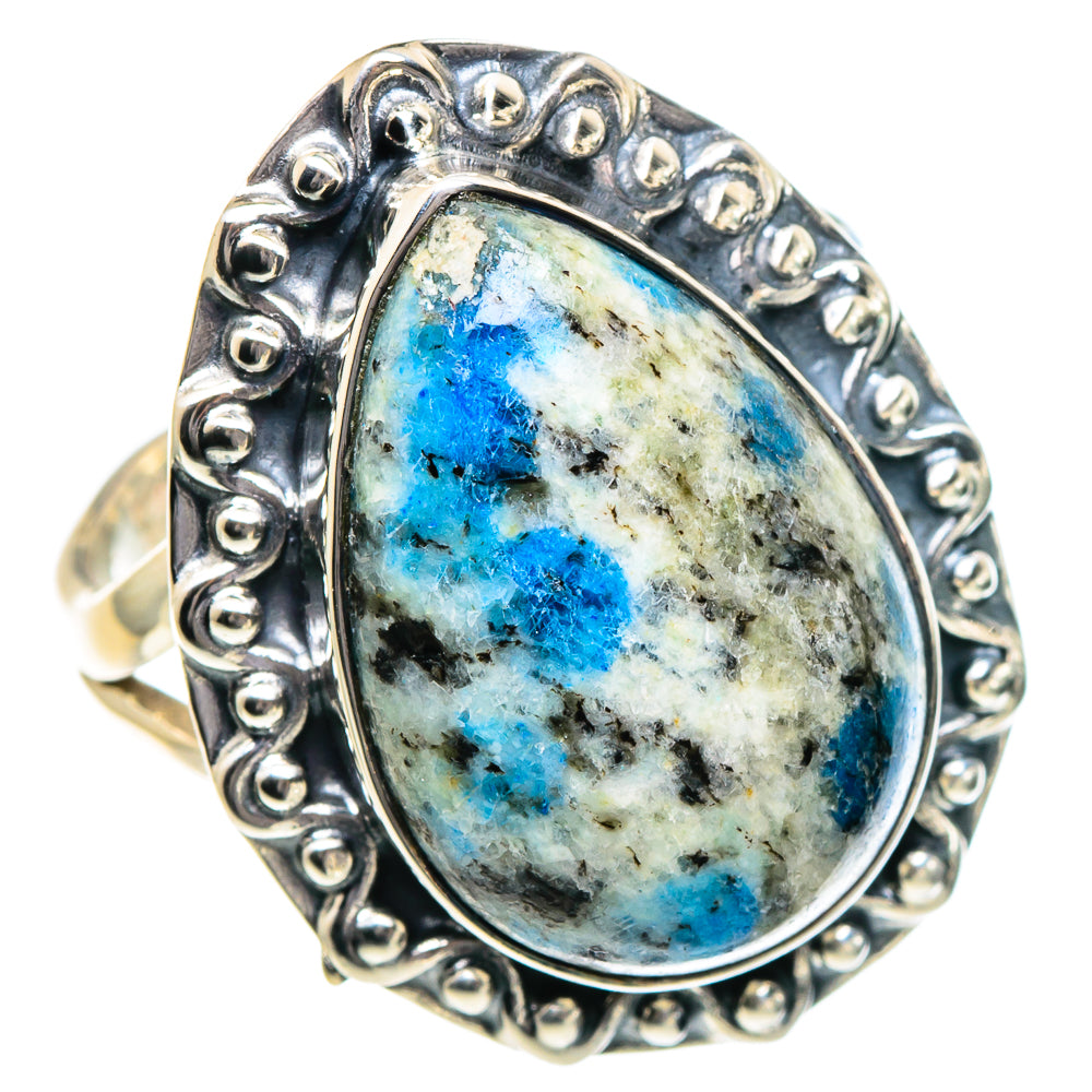 K2 Blue Azurite Rings handcrafted by Anasilvercos - RING94895