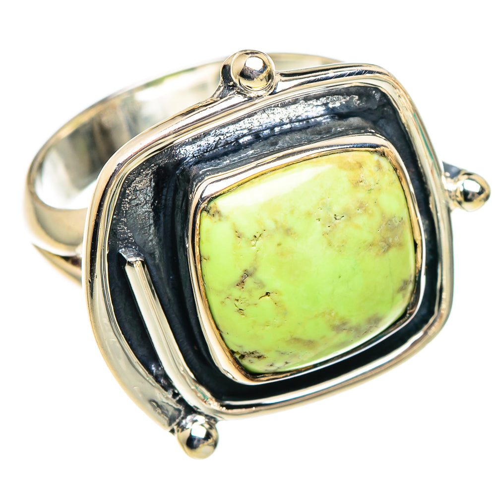 Lemon Chrysoprase Rings handcrafted by Anasilvercos - RING94916