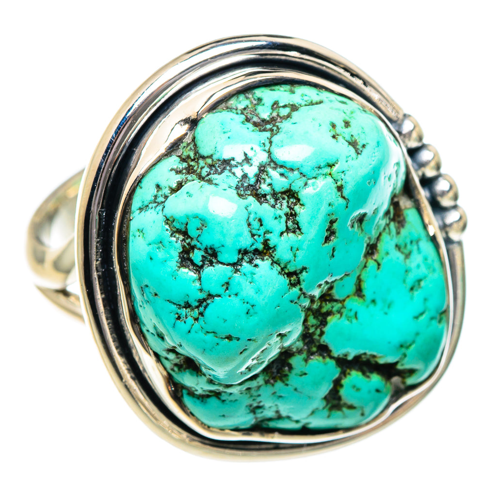 Tibetan Turquoise Rings handcrafted by Anasilvercos - RING94924