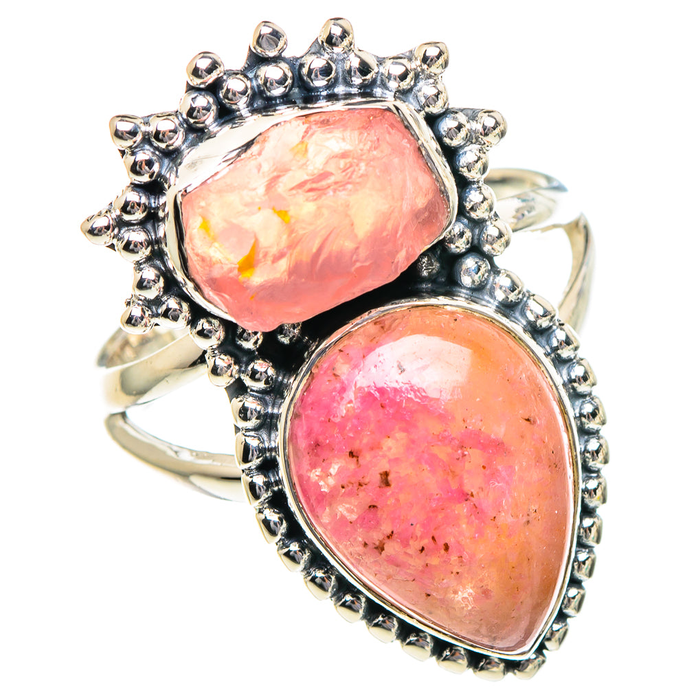 Rose Quartz Rings handcrafted by Anasilvercos - RING94928