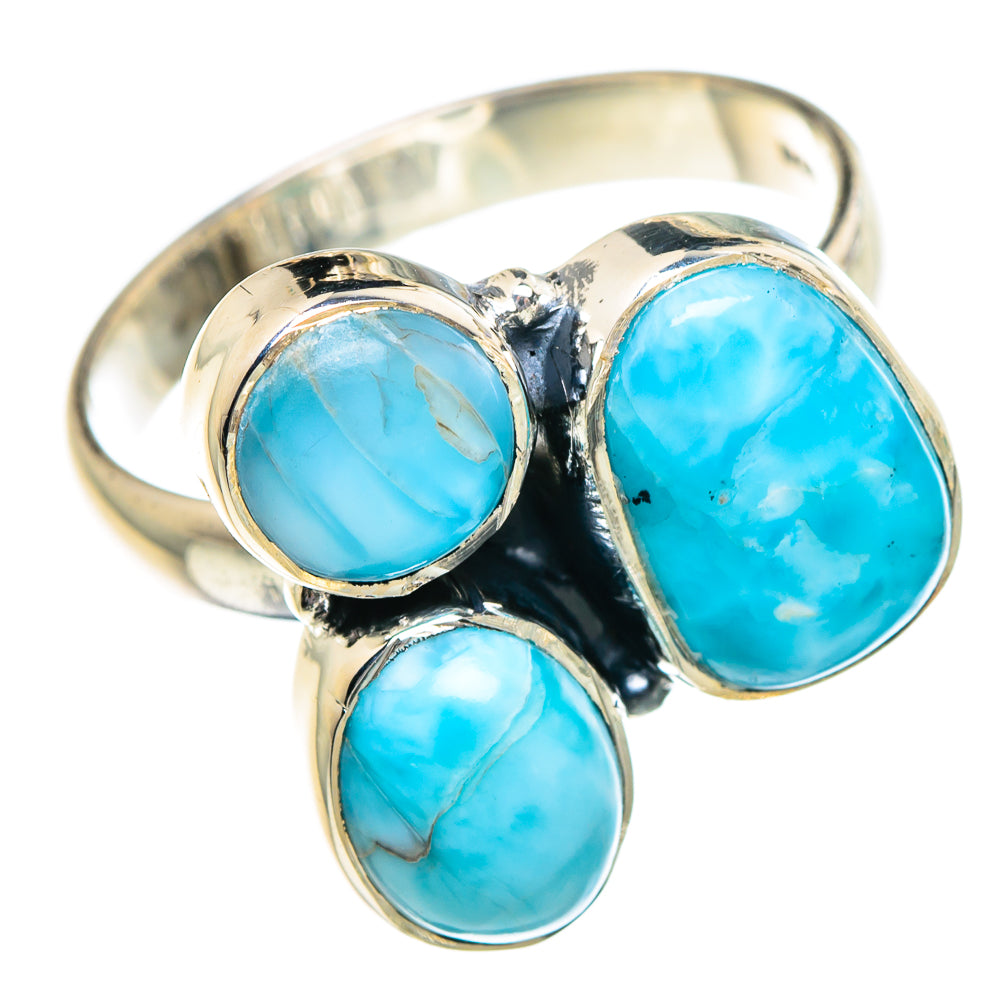 Larimar Rings handcrafted by Anasilvercos - RING94948