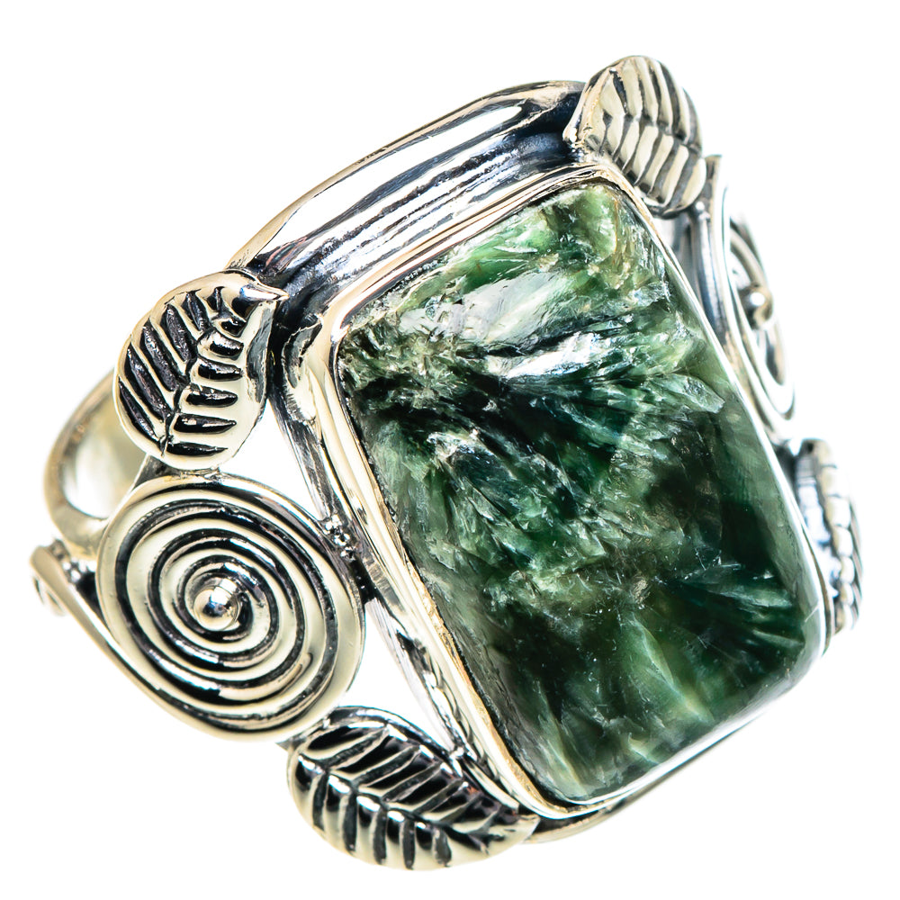 Seraphinite Rings handcrafted by Anasilvercos - RING94951