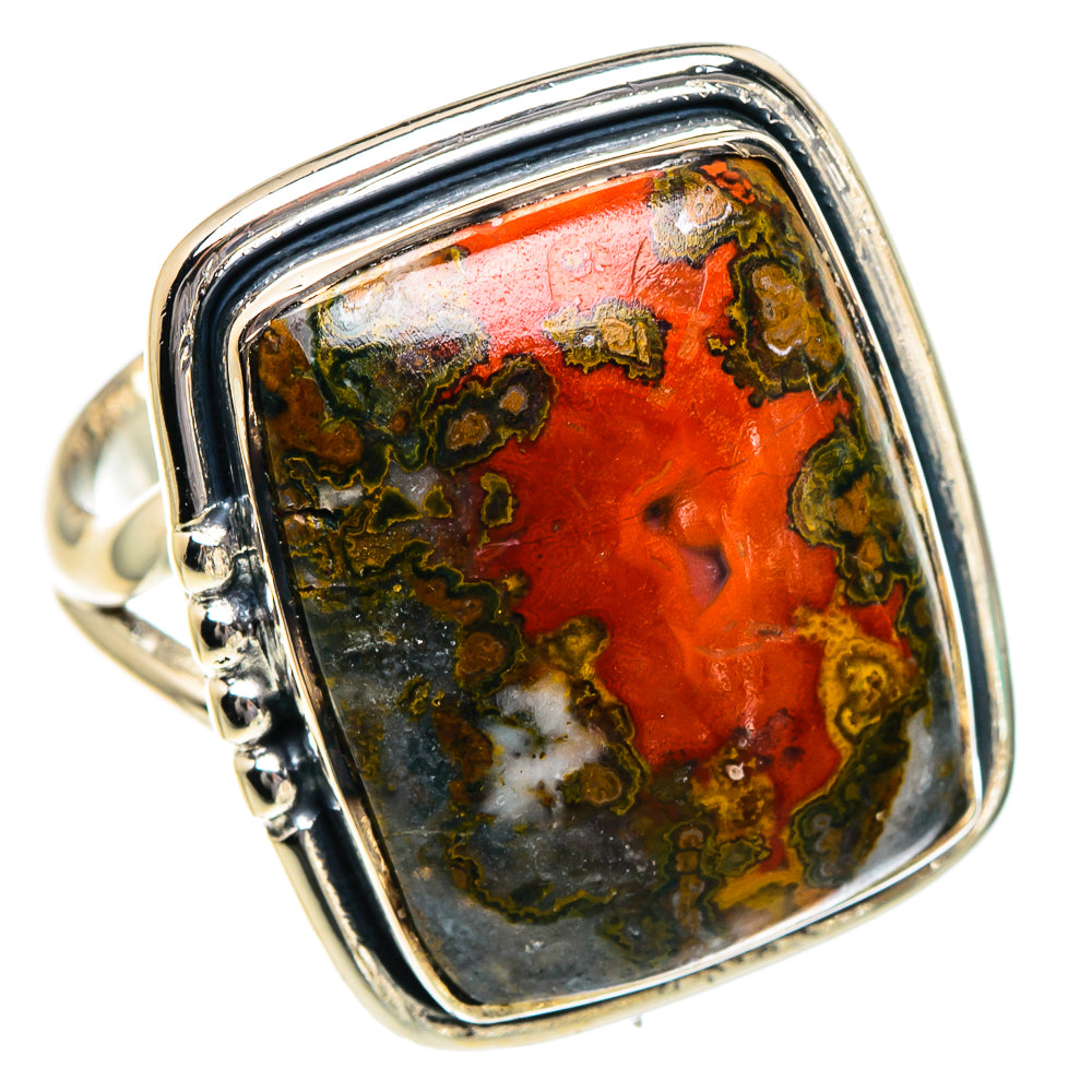 Morocco Agate Rings handcrafted by Anasilvercos - RING94952