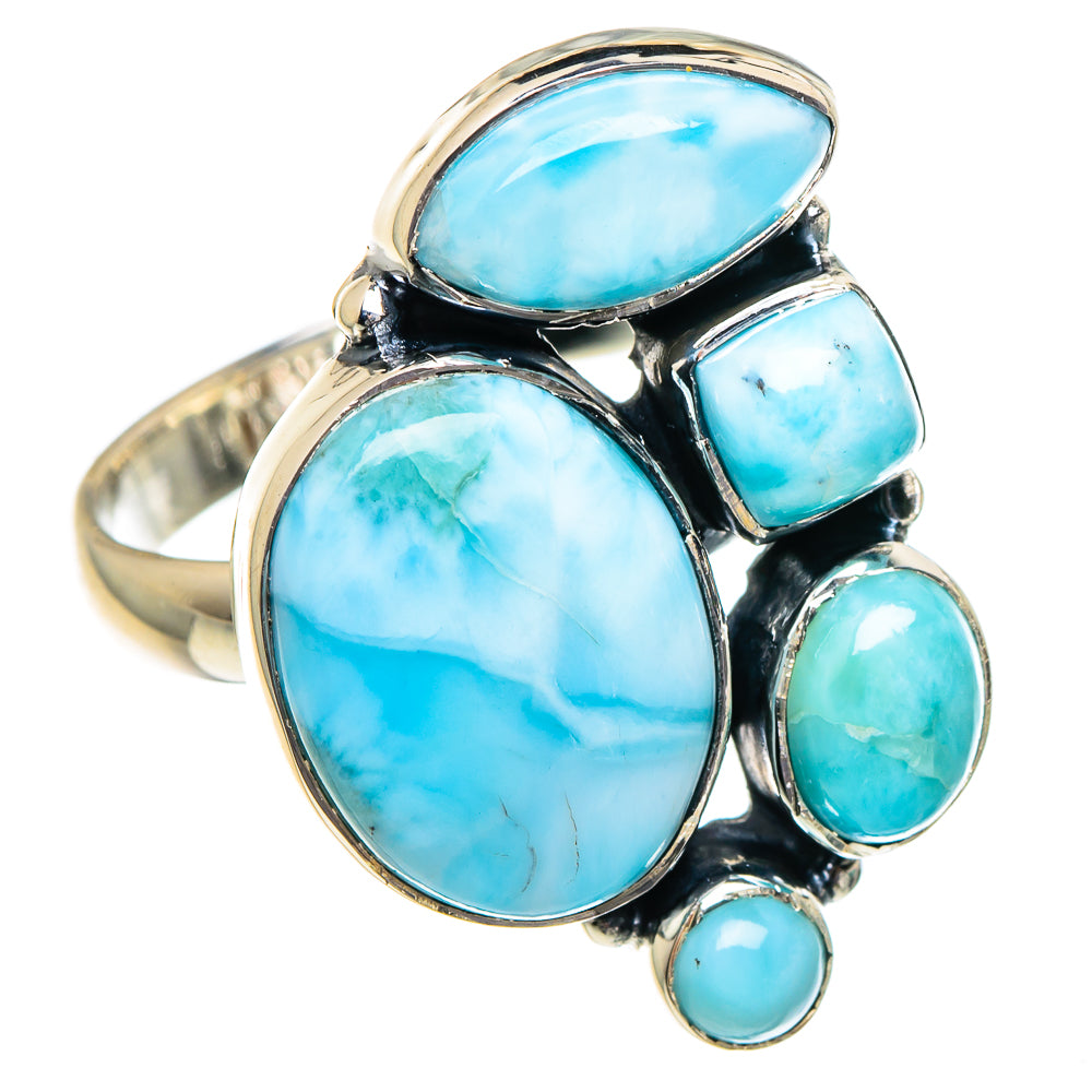 Larimar Rings handcrafted by Anasilvercos - RING94961