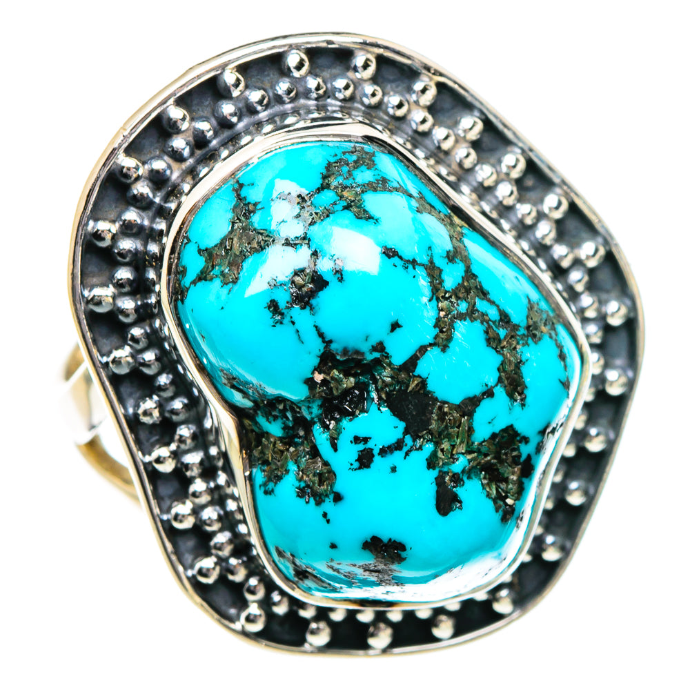 Tibetan Turquoise Rings handcrafted by Anasilvercos - RING94963