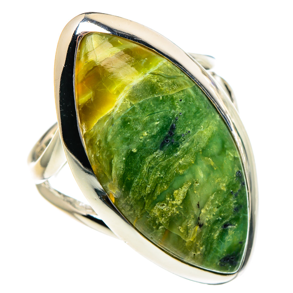 Australian Green Opal Rings handcrafted by Anasilvercos - RING94978