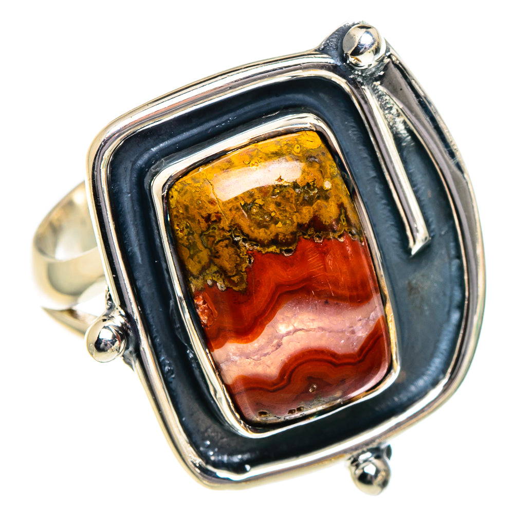 Crazy Lace Agate Rings handcrafted by Anasilvercos - RING94981