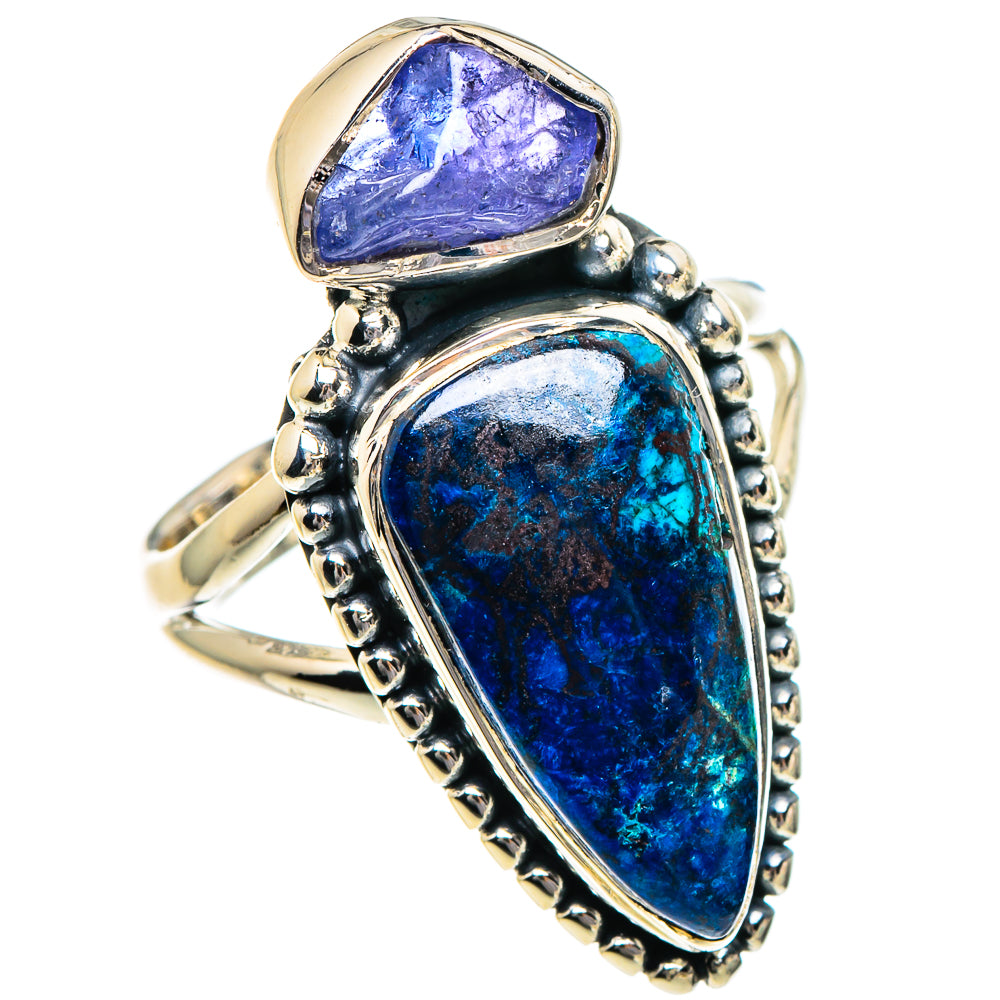 Shattuckite, Tanzanite Rings handcrafted by Anasilvercos - RING94986