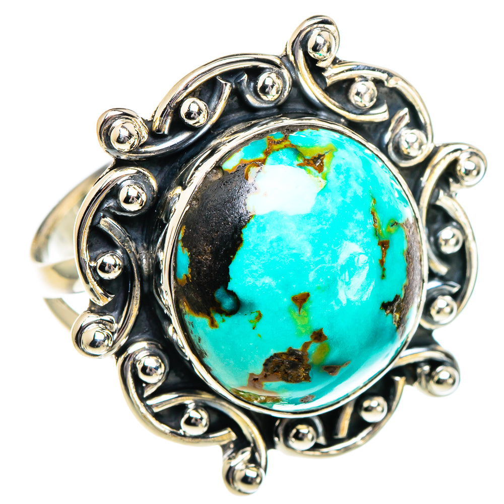 Tibetan Turquoise Rings handcrafted by Anasilvercos - RING94999