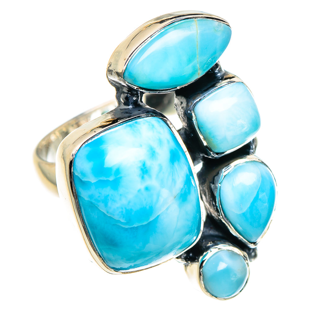 Larimar Rings handcrafted by Anasilvercos - RING95010