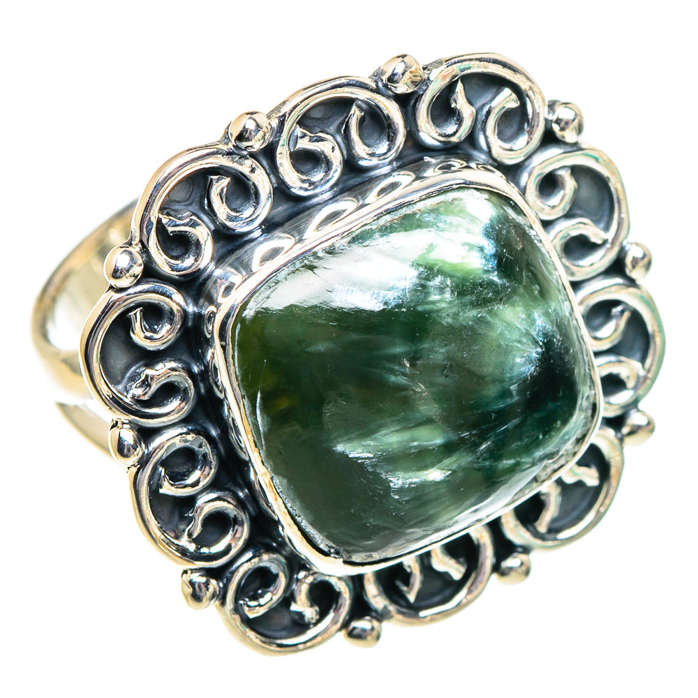 Seraphinite Rings handcrafted by Anasilvercos - RING95013 - Photo 2
