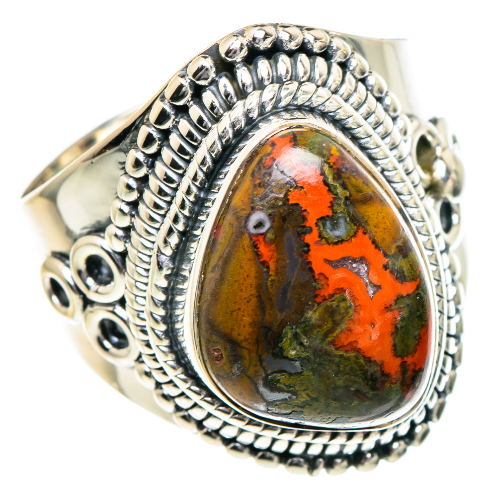 Morocco Agate Rings handcrafted by Anasilvercos - RING95015