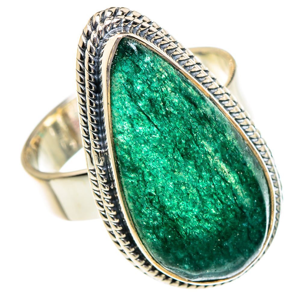 Green Aventurine Rings handcrafted by Anasilvercos - RING95031