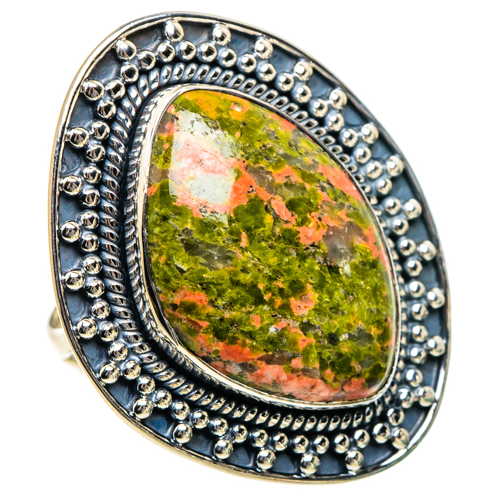 Unakite Rings handcrafted by Anasilvercos - RING95036