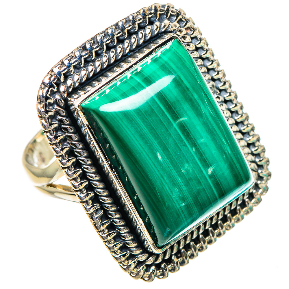 Malachite Rings handcrafted by Anasilvercos - RING95037