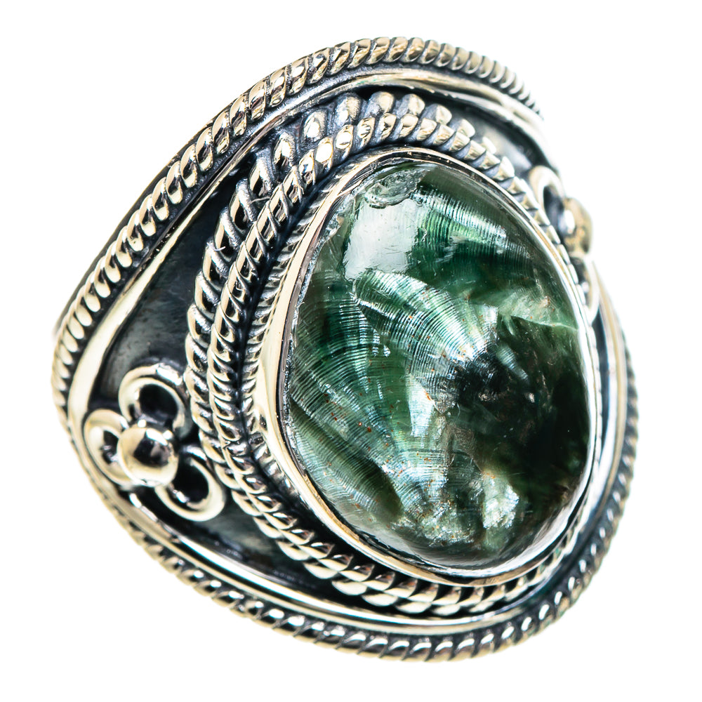 Seraphinite Rings handcrafted by Anasilvercos - RING95038