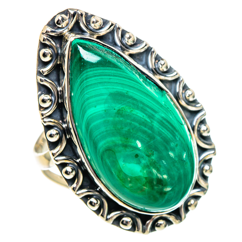 Malachite Rings handcrafted by Anasilvercos - RING95040