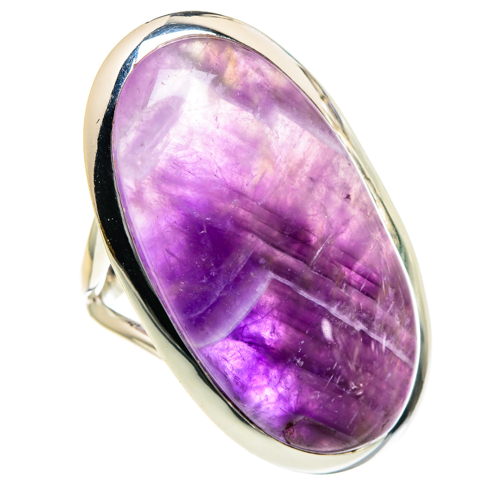 Chevron Amethyst Rings handcrafted by Anasilvercos - RING95057