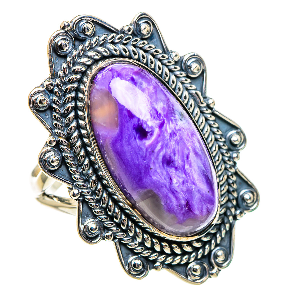 Charoite Rings handcrafted by Anasilvercos - RING95058