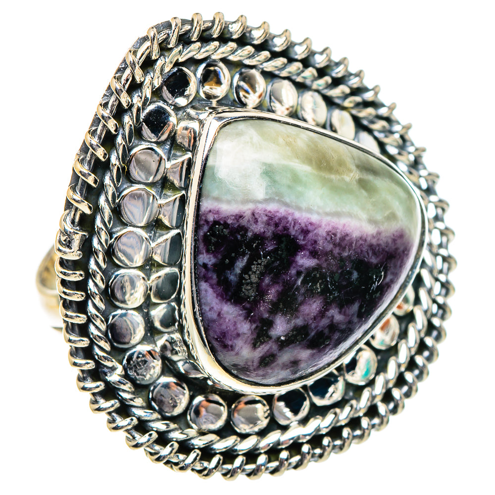 Chevron Amethyst Rings handcrafted by Anasilvercos - RING95065