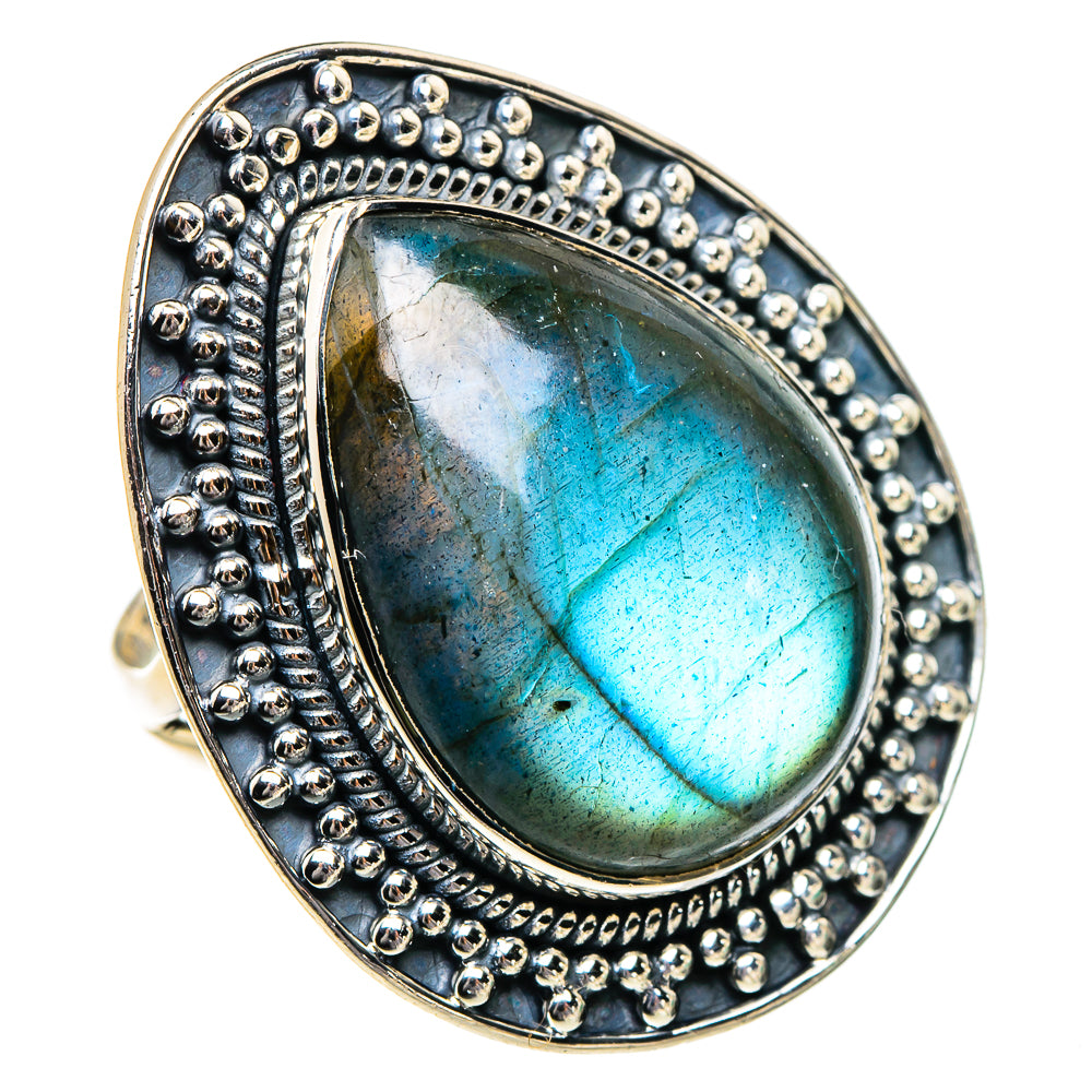 Labradorite Rings handcrafted by Anasilvercos - RING95075