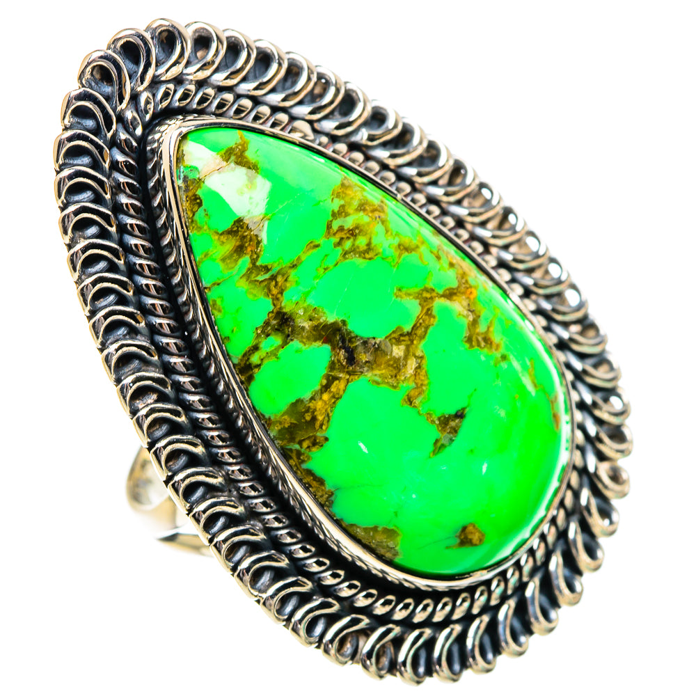 Gaspeite Rings handcrafted by Anasilvercos - RING95084