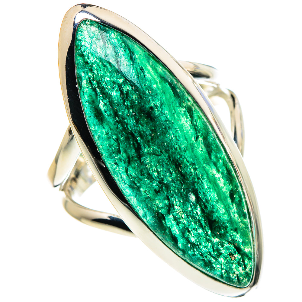 Green Aventurine Rings handcrafted by Anasilvercos - RING95088