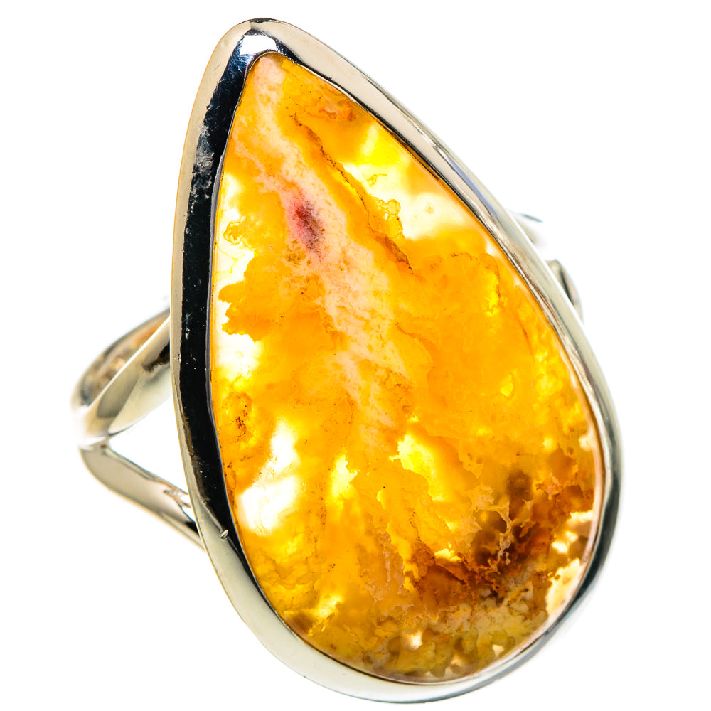 Plume Agate Rings handcrafted by Anasilvercos - RING95097
