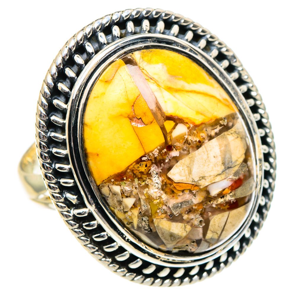 Brecciated Mookaite Rings handcrafted by Anasilvercos - RING95098 - Photo 2