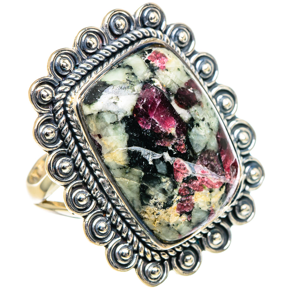 Russian Eudialyte Rings handcrafted by Anasilvercos - RING95101 - Photo 2