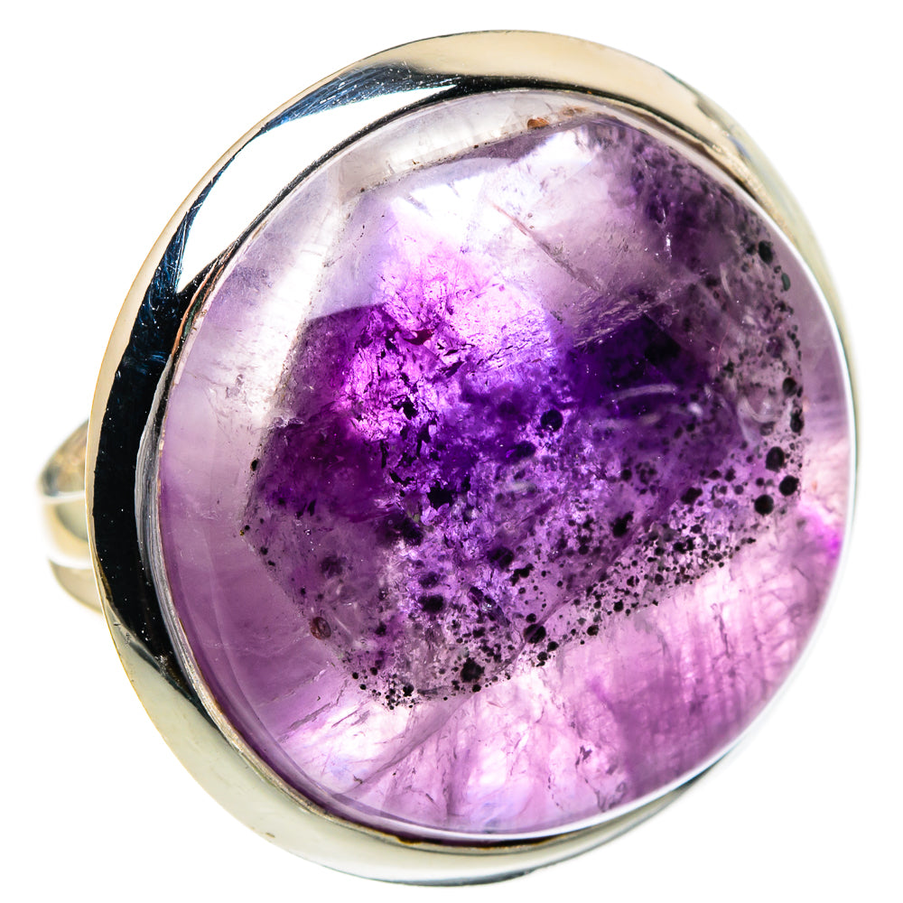 Chevron Amethyst Rings handcrafted by Anasilvercos - RING95103