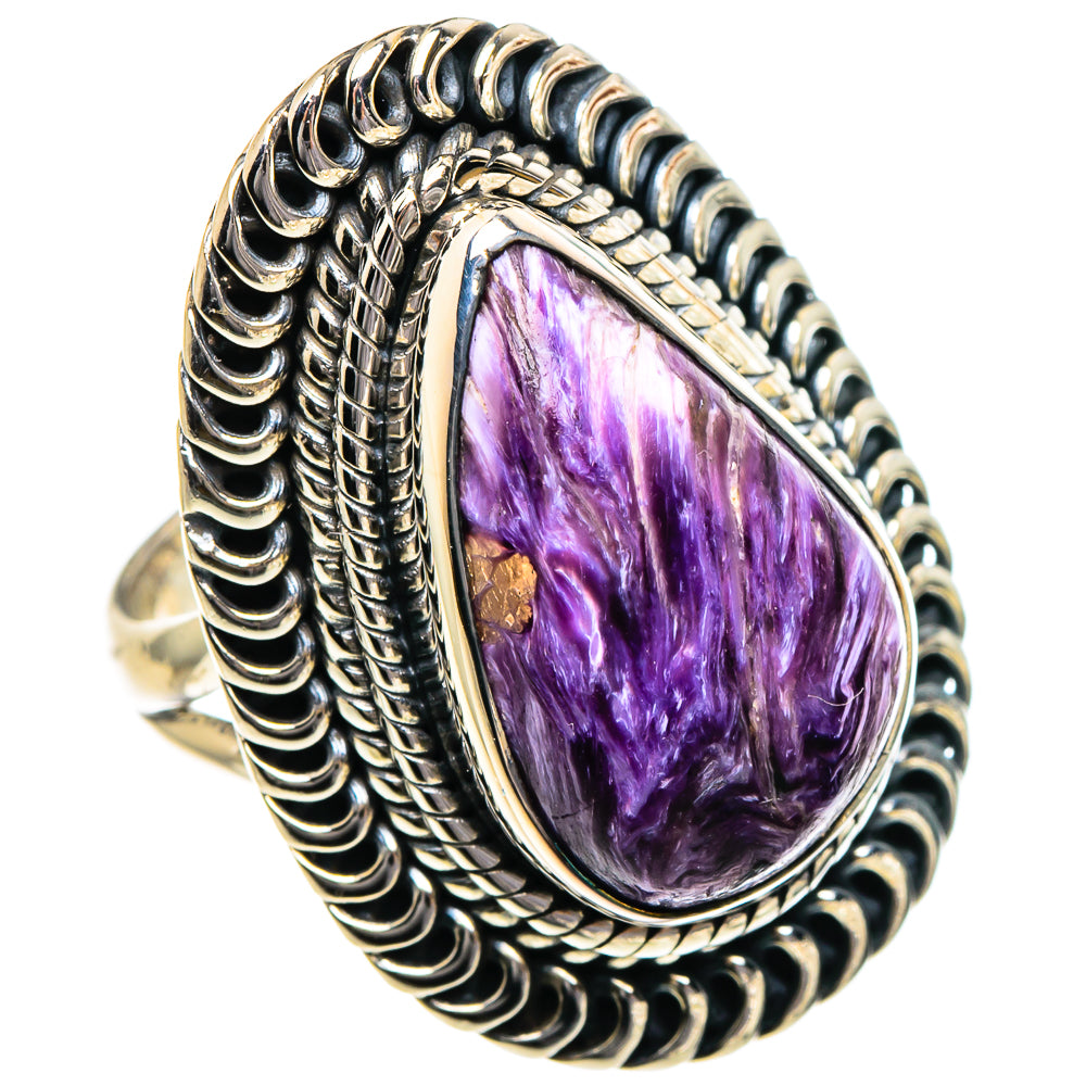 Charoite Rings handcrafted by Anasilvercos - RING95105 - Photo 2