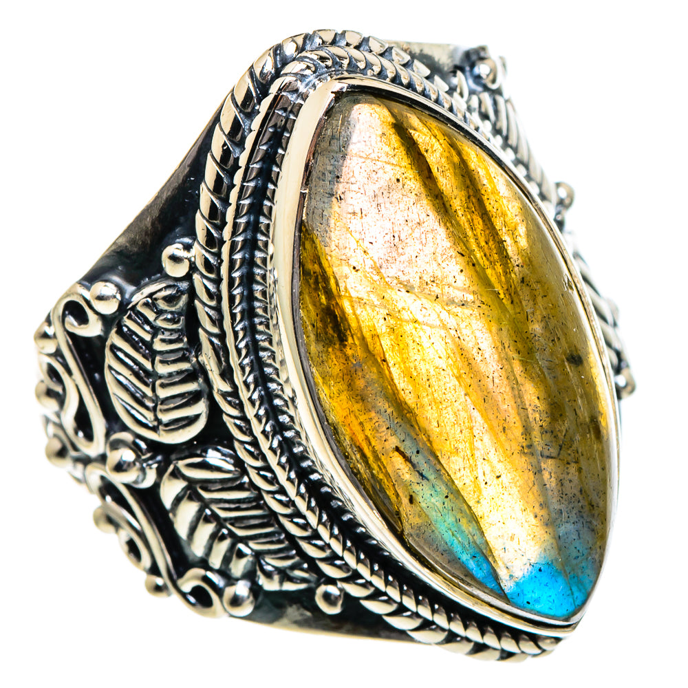 Labradorite Rings handcrafted by Anasilvercos - RING95115