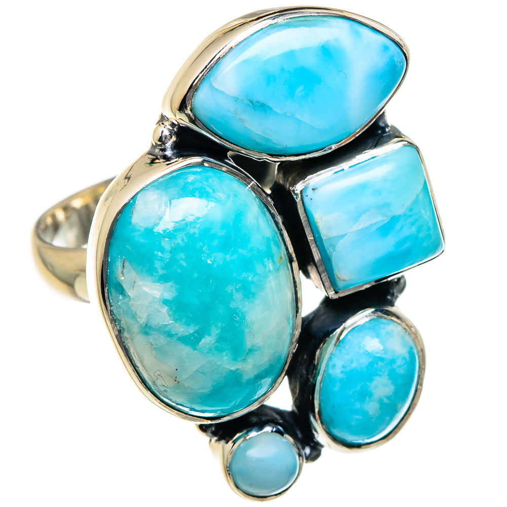 Larimar Rings handcrafted by Anasilvercos - RING95121