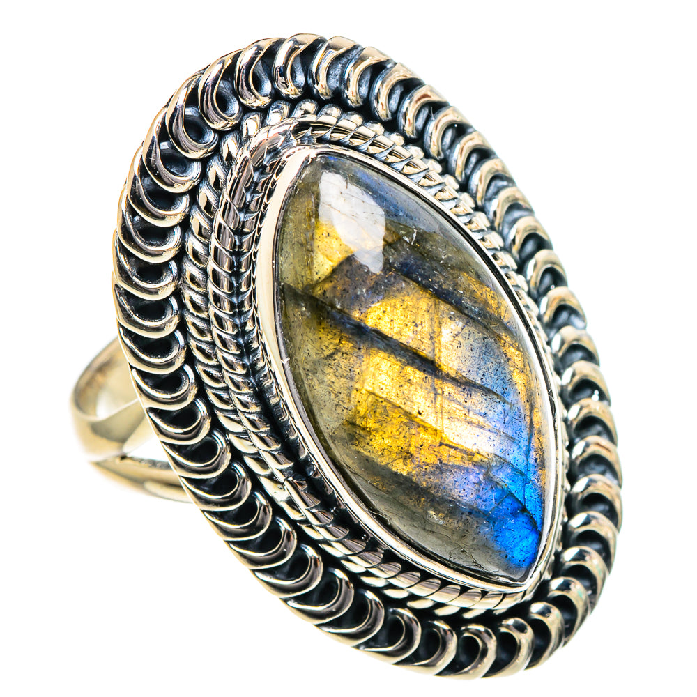 Labradorite Rings handcrafted by Anasilvercos - RING95125