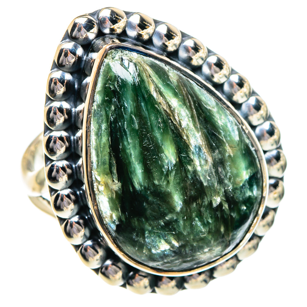 Seraphinite Rings handcrafted by Anasilvercos - RING95168