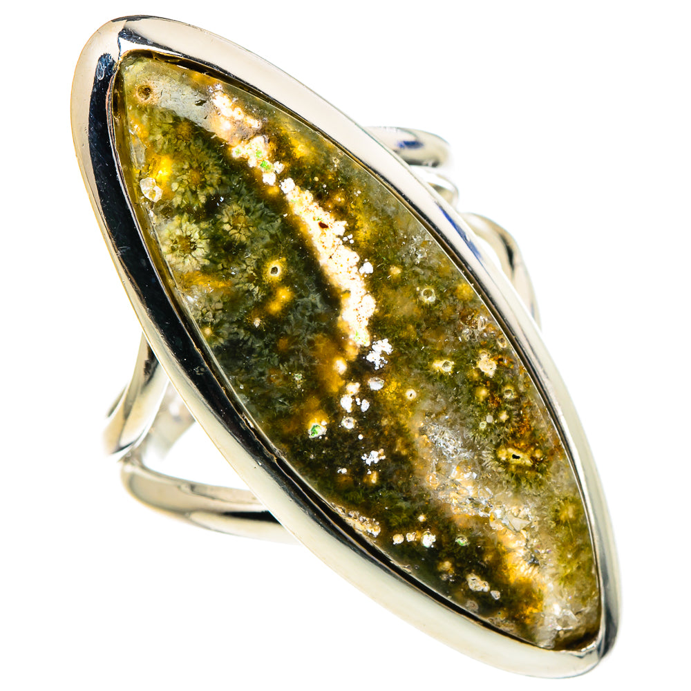 Ocean Jasper Rings handcrafted by Anasilvercos - RING95175