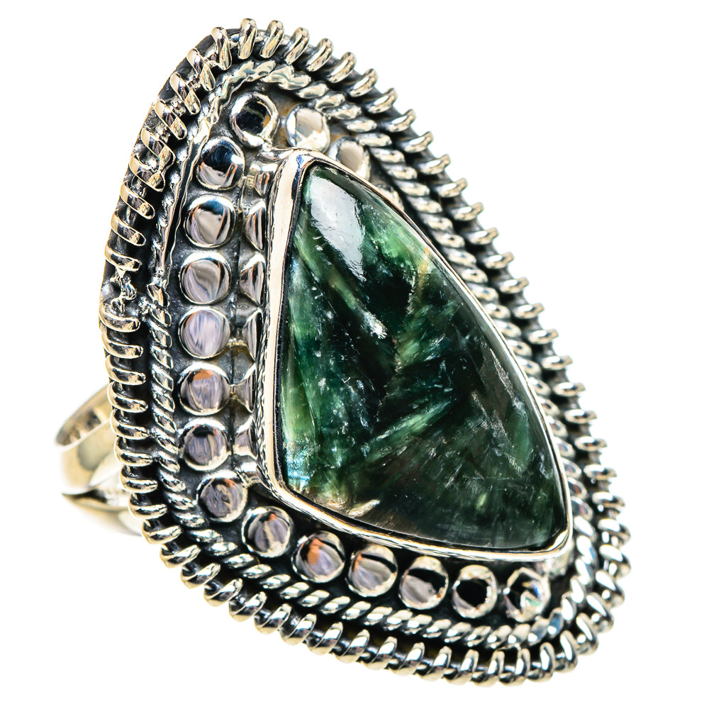 Seraphinite Rings handcrafted by Anasilvercos - RING95178 - Photo 2