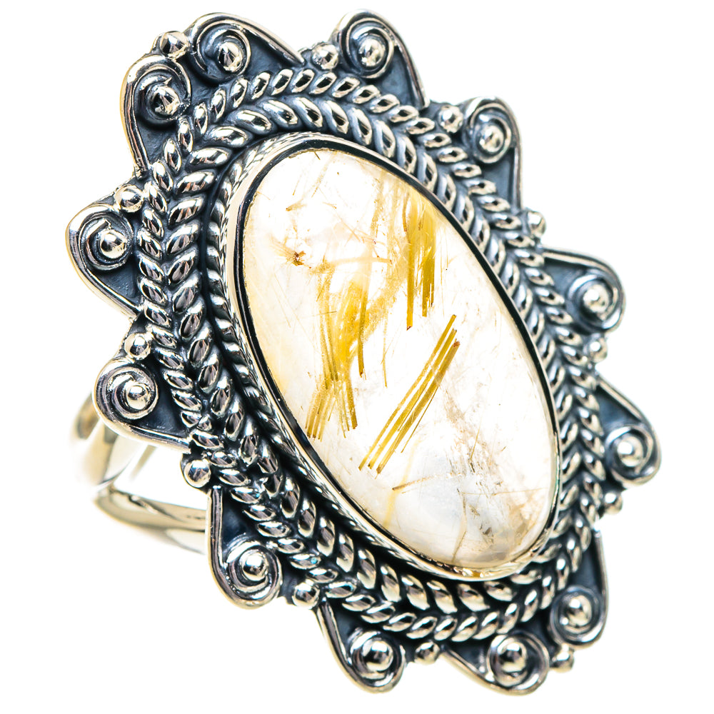 Rutilated Quartz Rings handcrafted by Anasilvercos - RING95181