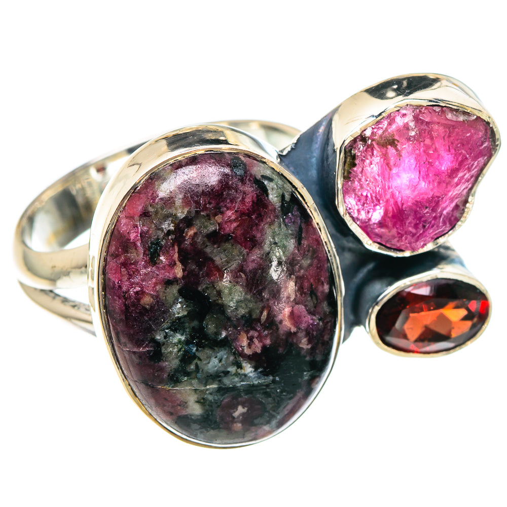 Russian Eudialyte Rings handcrafted by Anasilvercos - RING95198