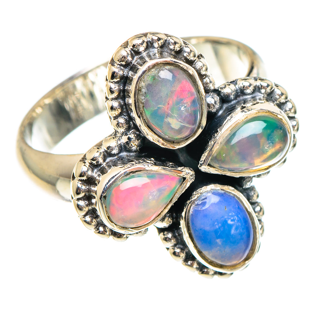 Ethiopian Opal Rings handcrafted by Anasilvercos - RING95233