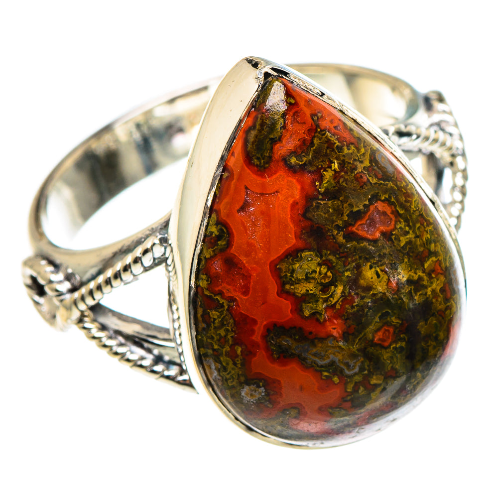 Morocco Agate Rings handcrafted by Anasilvercos - RING95280